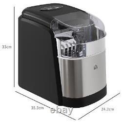 Ice Maker Machine with 2 Ice Cube Sizes Self-Cleaning 9 Cubes Ready in 6-12Mins