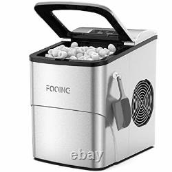 Ice Makers Machine Counter Top 6 Mins, Fooing Ice Machine Maker for Home 2 Cubes