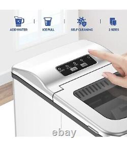 Ice Makers Machine Counter Top 6 Mins, Fooing Ice Machine Maker for Home 2 Cubes