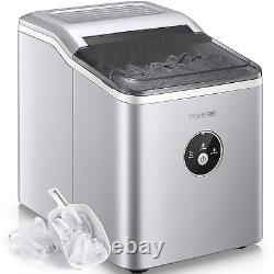Ice Makers Machine Countertop, 9 Cubes Ready in 6 Mins, 28lbs in 24Hrs, LED with