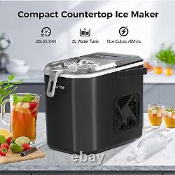 Ice Makers Machine Countertop with Ice Scoop and Baske Portable for Party Coffee
