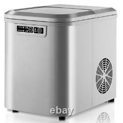 Ice machine 6 Mins Silvery 2 Selectable cube sizes Ice Making Machine 2,2L
