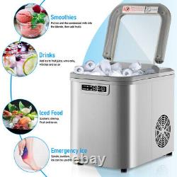 Ice machine Bar Icemaker Silvery Self-cleaning mode Ice maker with Scoop 2,2L