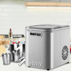 Ice machine Ice cube maker Electric Silvery with Scoop Quick Counter 2,2L