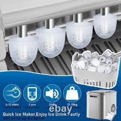 Ice machine Silvery Ice cube machine Automatic Ice Cube Making Quietly 2,2L