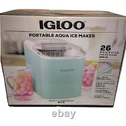 Igloo Automatic Portable Electric Countertop Ice Maker Machine In Retro Aqua