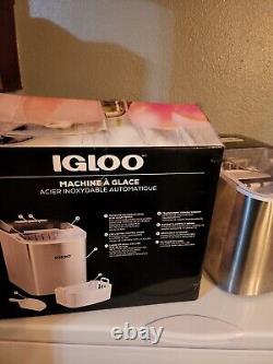 Igloo ICEB26SS Automatic Portable Electric Countertop Ice Maker Machine, 26 Poun