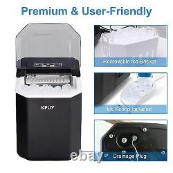 KPUY Ice Maker Machine Automatic Electric Ice Cube Maker Countertop 12KG/24H