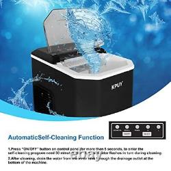 KPUY Ice Maker Machine Countertop Ice Machine for Home Self-Cleaning Ice Maker