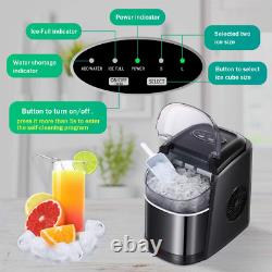 Kismile Countertop Ice Maker Machine, 26Lbs/24H Compact Automatic Ice Makers, 9 in