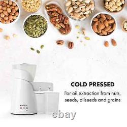Kitchen Machine Oil Press Cold 650W 700g 2 Screws Nuts Seeds Preheating White