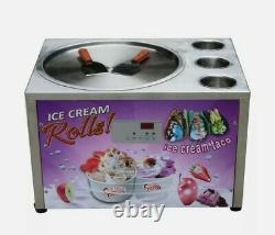 Kolice CE Countertop Food Truck Round Pan Yogurt Fried Ice Cream Roll Machine