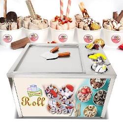 Kolice CE Countertop Square with 3 tanks Pan Yogurt Fried Ice Cream Roll Machine