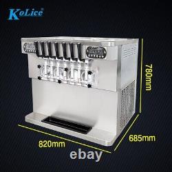 Kolice ETL Commercial 4+3 Mixed Flavors Desktop Soft Serve Ice Cream Machine