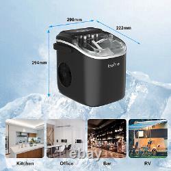 LOEFME 1.2L Automatic Ice Maker Machine Black Electric Ice Cube Maker Countertop