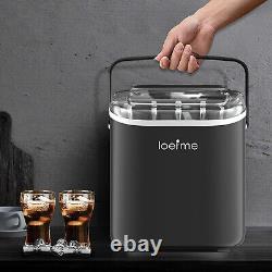 LOEFME 1.2L Automatic Ice Maker Machine Black Electric Ice Cube Maker Countertop