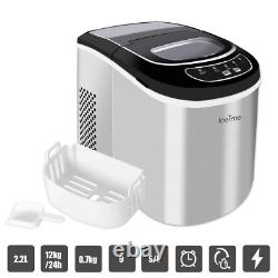 LOEFME 2.2L Ice Maker Machine Automatic Electric Ice Bullet Maker Counter Top UK
