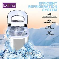 LOEFME 2.2L Ice Maker Machine Electric Mini Ice Cube Maker Home Bar Silver New