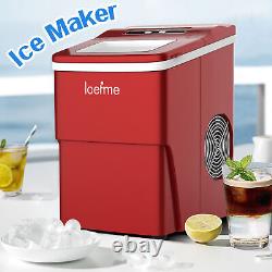 LOEFME Fast Ice Cube Maker-Portable Countertop Ice Maker Machine 2L Capacity Red