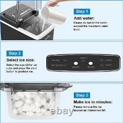 LOEFME Ice Maker Machine 2L Portable Countertop Electric Fast Ice Make Black New