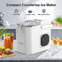 LOEFME Ice Maker Machine Auto Electric Portable Ice Cube Maker Countertop 2.0L