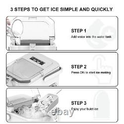 LOEFME Ice Maker Machine Auto Electric Portable Ice Cube Maker Countertop 2.0L