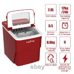 LOEFME Ice Maker Machine Automatic Electric Ice Cube Maker Countertop Portable