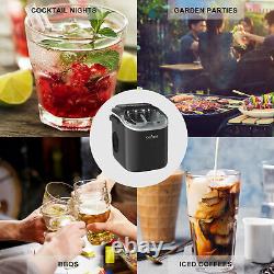 LOEFME Ice Maker Machine Automatic Electric Portable Ice Cube Maker Countertop