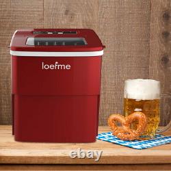 LOEFME Ice Maker Machine Compact Portable Countertop Ice Cube Maker 12KG/24H 2L