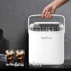 LOEFME Ice Maker Machine Compact Portable Countertop Ice Cube Maker 1.2L