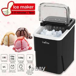 LOEFME Ice Maker Machine Compact Portable Countertop Ice Cube Maker 2.2L Scoop