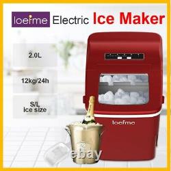 LOEFME Ice Maker Machine Electric Portable Countertop Fast Ice Cube Maker 2L