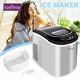 LOEFME Ice Maker Machine Portable Counter Top Ice Bullet Making Electric Silver