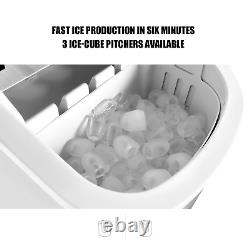 LOEFME Ice Maker Machines 2.2L Silver Home Kitchen Bar Mini Ice Cube Maker UK