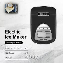 LOEFME Ice Maker Machines Silver Home Kitchen Bar Mini Ice Cube Maker 2.2L