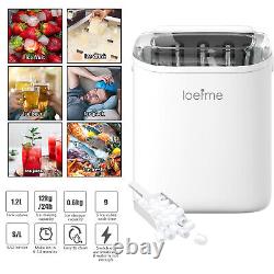 LOEFME New 1.2L Ice Maker Countertop Ice Cube Maker Machine Self Cleaning Cycle