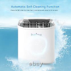 LOEFME New 1.2L Ice Maker Countertop Ice Cube Maker Machine Self Cleaning Cycle