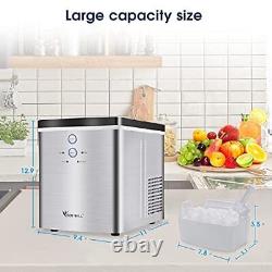 Large-Capacity Compact Countertop Ice Maker Machine 33 Pounds in 24 Hours 9 p