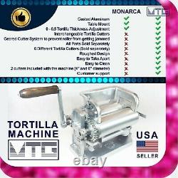 MTG Tortilla Machine Roller & Crank Full PK 2 Cutters Included 4 and 6