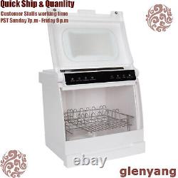 Mini Table Top Dishwasher Machine Portable Countertop Dishwasher 6 Programs UK
