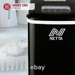 NETTA Black Automatic Countertop Ice Cube Maker Machine No Plumbing Required