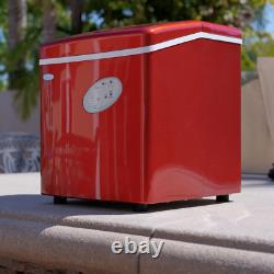 Newair Counter Top Ice Maker Machine (Red), Compact Automatic Ice Maker, Cubes R