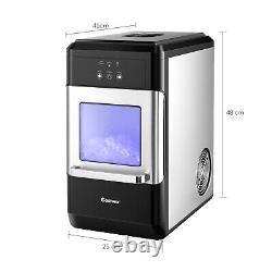 Nugget Ice Maker Lighting Automatic Self-Cleaning Ice Cube Making Machine 20KG/D