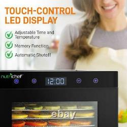 NutriChef Electric Counter top Food Dehydrator Machine-600-Watt Premium