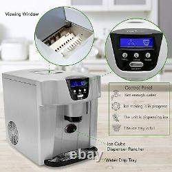 NutriChef Portable Kitchen Countertop Ice Cube Maker & Water Dispenser Machine