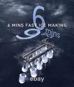 Portable Countertop Ice Maker Machine, 9 Ice Cubes in 6 Mins 2 Sizes of Ice Cube