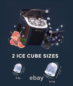 Portable Countertop Ice Maker Machine, 9 Ice Cubes in 6 Mins 2 Sizes of Ice Cube