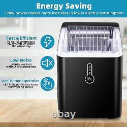 Portable Countertop Ice Maker Machine, Compact Cube Maker with Scoop
