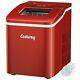 Portable Countertop Ice Maker Machine with Scoop-Red Color Red