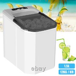 Portable Ice Maker Countertop Ice Maker Machine Self-Cleaning Function 12KG/24H